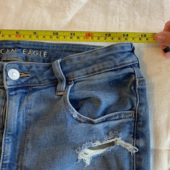 American Eagle Outfitters Next Level Stretch Distressed Super Hi Rise Jegging - Picture 10 of 16